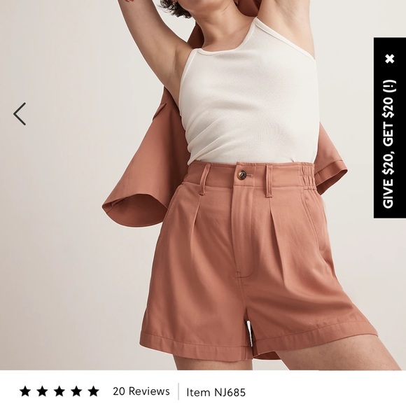 The Neale Short in Drapeweave - Madewell Size 10 - color: dried rose - Picture 3 of 6